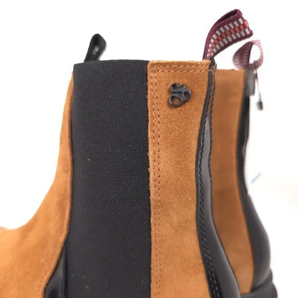 NWB SCOTCH & SODA Aubri Chelsea Boot Leather Suede Cognac Size 39 Women 25751275
